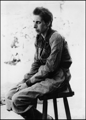 Second World War (1939-1945): a young survivor of Gusen concentration camp in Austria has remained prostrated since the liberation of the camp by the 11th DB of the Third US Army. Photography 12 May 1945.