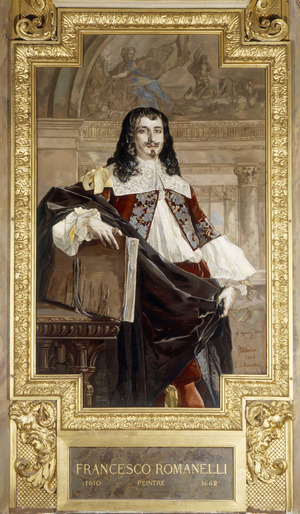 Portrait of Giovanni Francesco Romanelli 1610-1662 Italian baroque painter.
