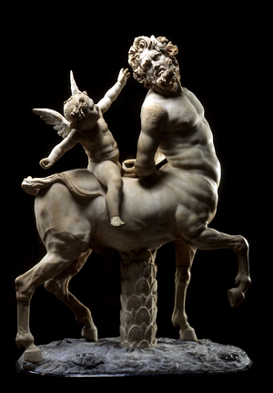 Centaur rides by Love, 2nd century BC, Asia Minor. The work was discovered in Rome in the 17th century. Musee du Louvre, Paris.