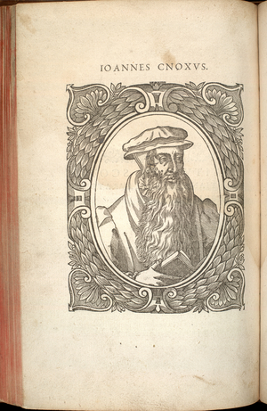 Portrait of John Knox (1514-72) 1580 (woodcut)