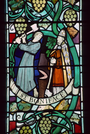 Window depicting St. Boniface (stained glass)