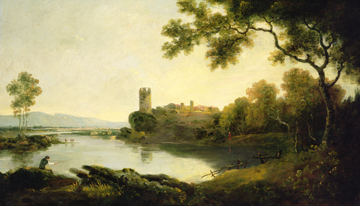 Llyn Peris and Dolbadarn Castle, North Wales (oil on canvas)