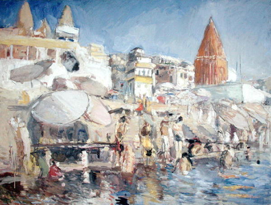 Varanasi (oil on canvas)