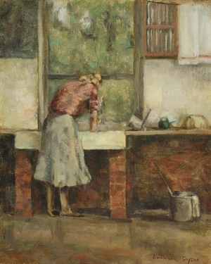 Washing Up, 1943 (oil on canvas)