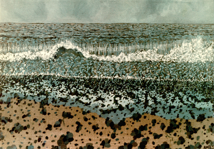 Great Yarmouth Beach (oil on canvas)