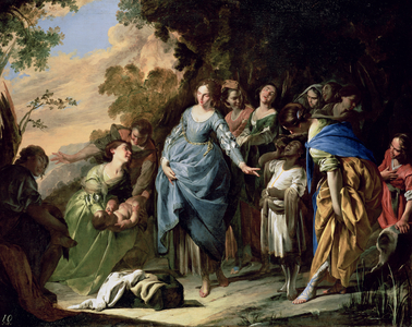 The Finding of Moses, c.1650-56 (oil on canvas)