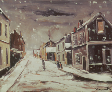 Road under snow at Chandais, 1925