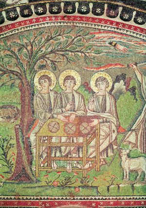 Abraham with the angels (mosaic)