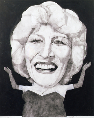 Portrait of Faith Brown, 1970s (gouache on board)