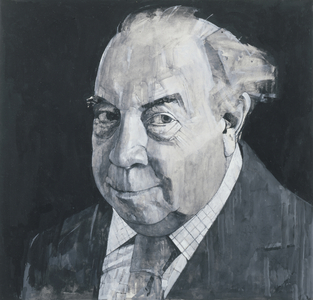 Portrait of J.B. Priestley, illustration for 'The Listener', 1970s (gouache & pencil on board)