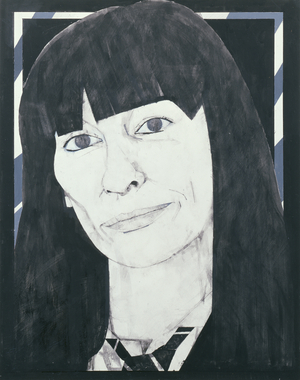 Portrait of Beryl Bainbridge, illustration for 'Cosmopolitan', 1970s (gouache on board)