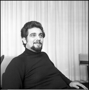 Placido Domingo, Milan, 1969 (b/w photo)