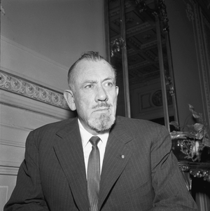 Milan, le 25/01/1961. John Steinbeck, écrivain americain (1902 - 1968).