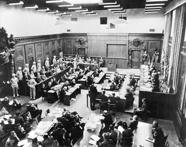 View of the Nuremberg Trial, 1946 (b/w photo)
