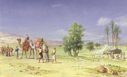 The Madian Merchants Taking Joseph from his Brethren, 1879 (oil over pencil on board)