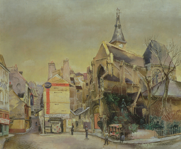 Rue Mouftard, Paris (oil on canvas)