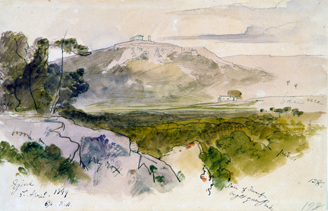 The Temple of Aphaea at Aegina, 1844 (w/c)