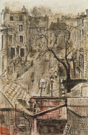 Carlyle Square, Chelsea, c.1949 (pen & ink and w/c on paper)