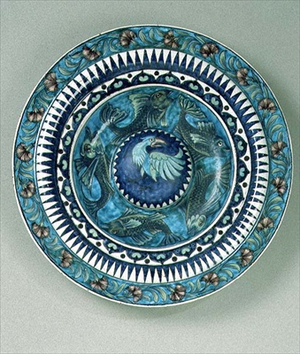 Rice dish, decorated by Charles Passenger (earthenware)