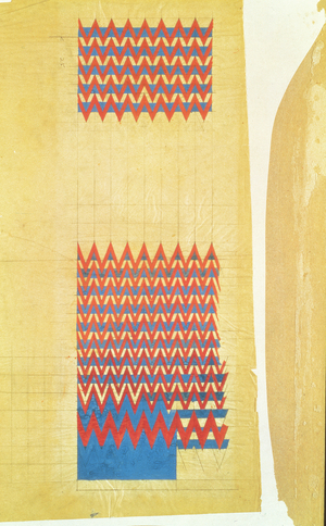 Fabric design, 1916 (pencil & bodycolour on oiled tracing paper)