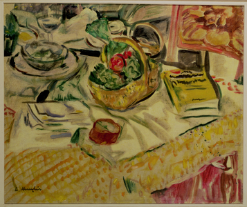 Still Life with a Basket of Vegetables (oil on canvas)