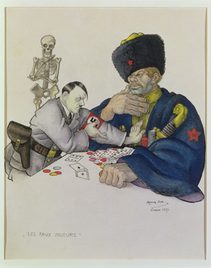 Les Faux Joueurs, 1939 (pen and ink and wash)
