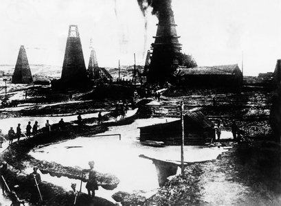 Baku oil fields, azerbaijan, end of the 19th century