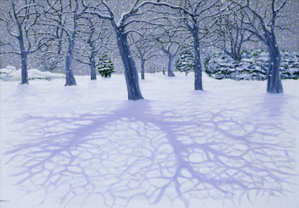Greenwich Park in the Snow, 2008 (acrylic on cardboard)