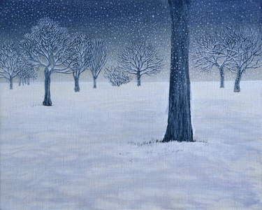 Cold Greenwich Park, 2008 (acrylic on canvas board)