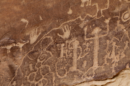 Mesa Verde, American Petroglyphs Anasazi or Pueblo ancestral people, 12th - 14th century - Cliff Dwelling, Mesa Verde National Park, Colorado, USA (USA), UNESCO Site