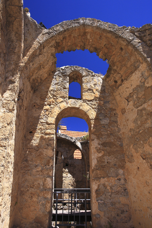 St Hilarion medieval Castle Remains of the Byzantinechurch 10th - 11th century Region of Kyrenia (Girne), North of Cyprus