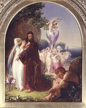 Prospero and Miranda, 1857 (oil)