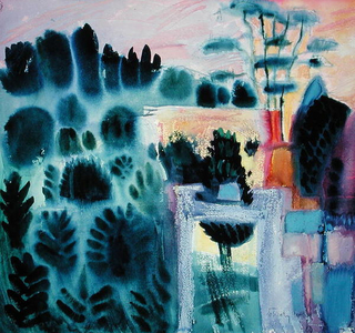 Morning Garden (mixed media)