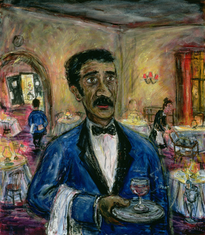 Nasseem, the Temporary Head Waiter (oil on canvas)