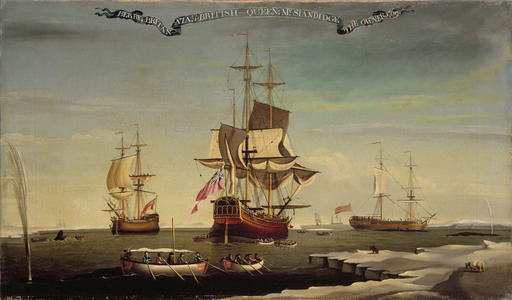 The Whaling Fleet of Sir Samuel Standidge, Hull School of Painting, 1769 (oil on canvas)