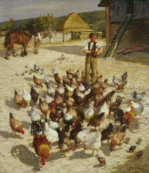 A Sussex Farm, 1887 (oil on canvas)