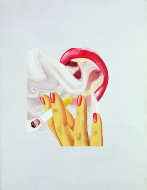 Smoker study, 1973 (oil on canvas) (see 151384)