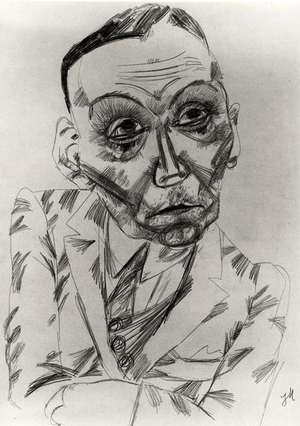 Male Portrait (pencil on paper) (b/w photo)