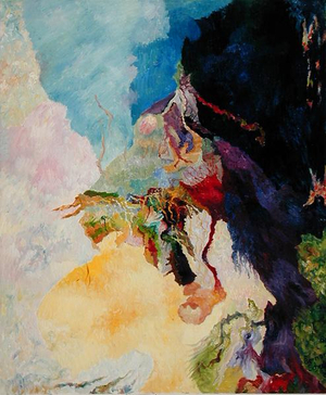 A Scene from the Blossom Theatre, 1989 (oil on canvas)
