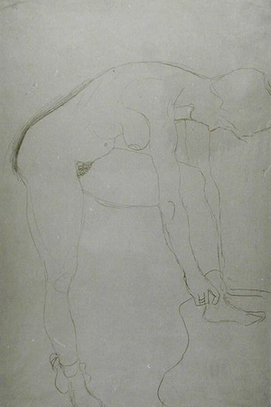 Standing Nude with Raised Legs, c.1907 (pencil on Japan paper)
