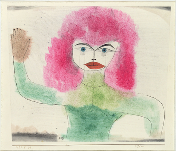 Portrait, 1923 (no 69)  (pen, w/c & gouache on paper on cardboard)