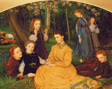 A Birthday Picnic - Portraits of the Children of W.W. Pattinson, Esq. of Felling, Near Gateshead, 1866-67 (oil on canvas)