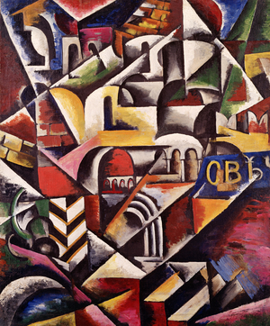 Cubist cityscape, 1914 (oil on canvas)