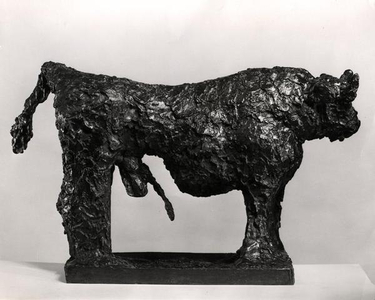 The Bull, 1957 (bronze) (b/w photo) (see also 167196)