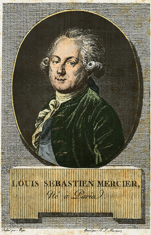 Portrait of Louis-Sebastien (Louis Sebastien) Mercier (1740-1814), essayist, French playwright.