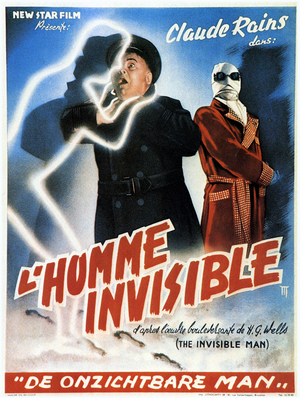 Poster for the French version of James Whale's Invisible Man directed by James Whale, 1933