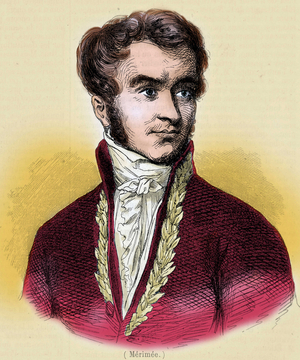 Portrait of Prosper Merimee French writer (1803-1870).