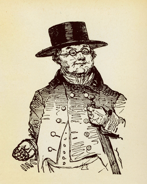 Portrait of Sir Pickwick, Hero of the Novel “The Adventures of Sir Pickwick” by Charles Dickens (1812-1870), 1837