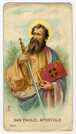 Representation de l'apotre saint Paul de Tarse (vers 10-65 apres JC). Chromolithographie, 1898 ©Fototeca/Leemage