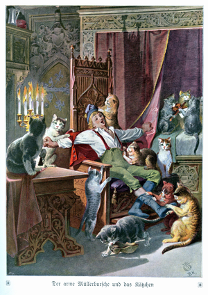 The Boy Miller and the Little Pussy, 1924 (engraving)